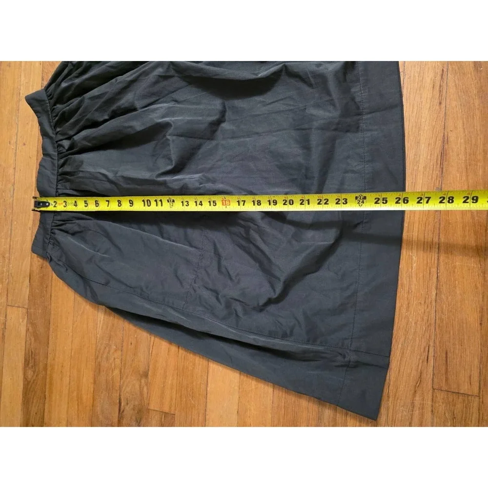 Zara Woman Above Knee Flare Skirt Side Zipper Pleated green Gray Small A001183